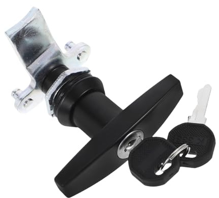 Homoyoyo T Handle Cabinet Lock with Keys, Zinc Alloy Cylindrical Door Lock for Garage Door and Rv Truck, Easy Operation and Enhanced Security, Modern Sleek Design for Cabinet and Furniture