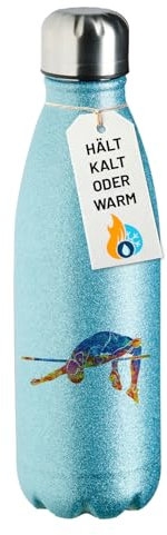 Huuraa Flasche Leichtathletik Hochsprung Geschenk 500ml Blue Wasserflasche Leichtathletik Geschenkidee