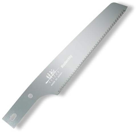 SUIZAN Ersatzblatt für Kleine Handsäge 120mm Vielseitig für Holz | Kompakt Japan Säge Holzsäge Mini Allzweck Hartholz Weichholz Querschnitt Holzbearbeitung Schreinerei Einseitig Saw