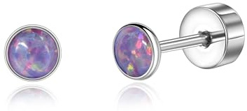 Titan Ohrringe Hypoallergen G23 Titan Ohrstecker mit Schraubverschluss | 20G Kleine Titan Ohrstecker für Damen Herren Mädchen, Ohrstecker für Ohrläppchen und Knorpelpiercings