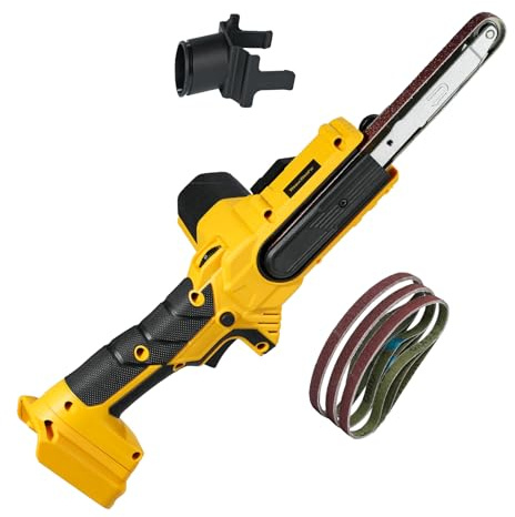 MaxMore Cordless Detail Band file Sander, Compatible with DEWALT 20V MAX Battery(Tool Only), Finger Belt Sander with Variable Speed, 1/2x18 Belt, for Woodworking, Paint & Metal Rust Removal, DIY