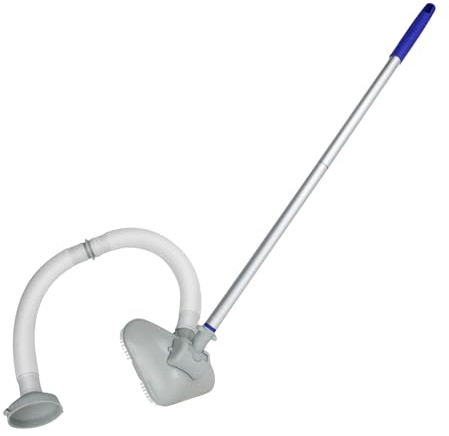 Aspirateur de Piscine avec Manche Télescopique, Tuyau et Buse d'Entrée, pour Piscine Hors Sol, Spa, Bain à Remous