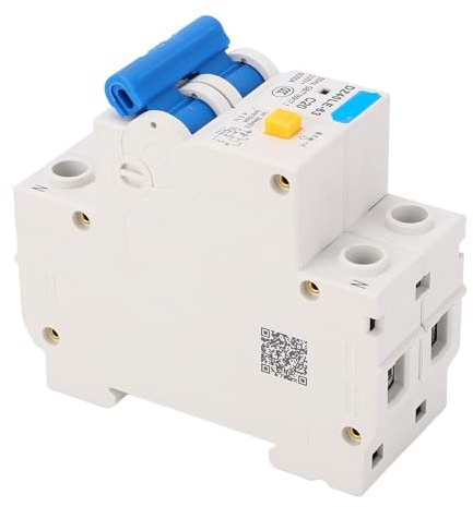 Interruptor Automático Disyuntor de aire con protector contra fugas Interruptor de desconexión de montaje en riel DIN de doble manija for el hogar(20A)