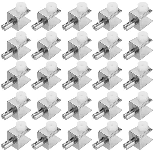 Unifizz Glass Shelf Brackets, 24Pcs Zinc Alloy Glass Clamp for 3-8mm Thick Glass Shelf Clip Holder Bracket Support Mount