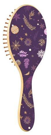 Violet Dorado Snowflake Purple Wooden Paddle Brush For Hair Wood Hair Brushes For Women cepillos para el cabello