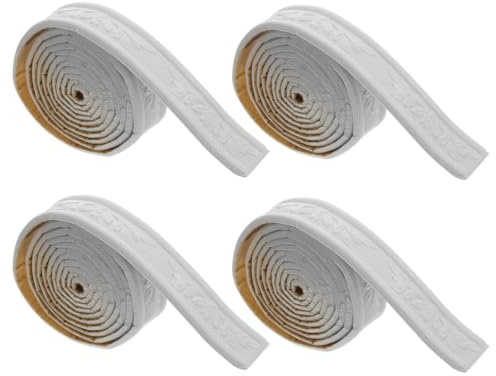 Alipis Molduras Adhesivas de Pvc Resistentes al Desvanecimiento Borde Autoadhesivo para Decoración Versátil de Paredes en 4 Rollos
