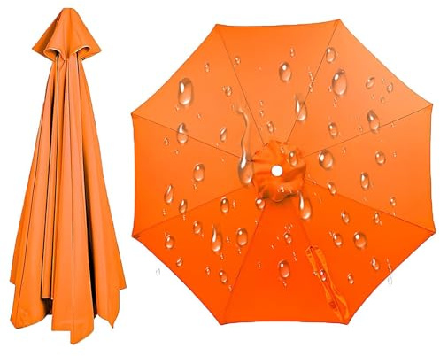 UV-Schutz Sonnenschirm Ersatzbezug 200/270/300/350/400cm 6/8 Streben Sonnenschirm Bezug Wasserdicht Gartenschirm Bespannung Stoffbezug