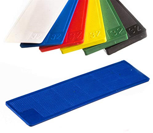 Flat Plastic Window Spacers, Glass Glazing Flat Packers, Width 32mm | Green - 5mm | 10 PCS