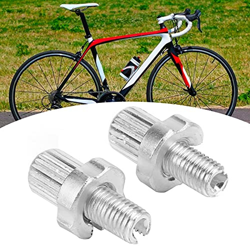 Tefola M7 Brake Lever Barrel Adjuster - 2pcs Aluminum Alloy Handle Screws Fastener in Silver for Road Mountain Bikes