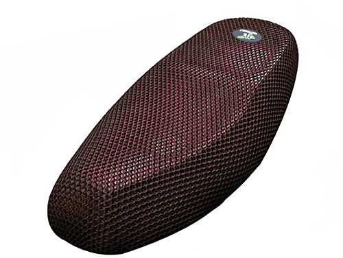 A ABSOPRO Motorbike Moped Seat CoverNet Cushion Polyester 3D Fabric | Black Red