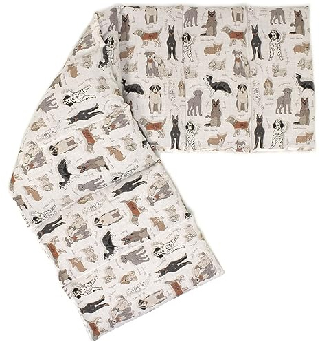 Traubenkernkissen XXL 8-Kammer 75x20cm - Bio-Stoff Liebe Hunde Wärmekissen Körnerkissen