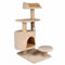 Árbol Rascador para Gatos- 3 Alturas- con Refugio- Torre con Plataformas- Cuerda de sisal- Juguete Escalador Gato Mediano- 43x40x88 cm- Soporta hasta 10kg- Multinivel