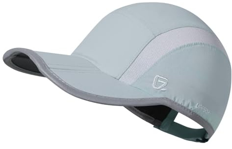 GADIEMKENSD UPF50+ vikbar utomhushatt ostrukturerad reflekterande design andningsbar mjuk sportkeps för utomhussport, Reflekterande grå blå, 6 3/4/7 3/8