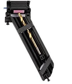 siduytin Kunststoff Schleifscheibe Bohrer Schärfgerät, tragbar, 1 mm, Handwinkel, verstellbar, Metallbearbeitungs Schleifmaschine, Schärfwerkzeug, Schwarz