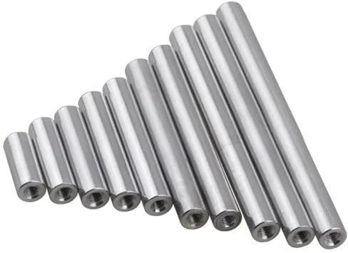 10 Stück Überwurfmuttern M2 M2.5 M3 M4 M5 M6 M8, runder Abstandshalter aus Aluminium, runder Abstandshalter for Säulen aus Aluminium(45MM*M3)