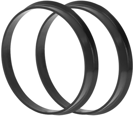 Hihaha Radnaben-Zentrierringe Schwarz 2 Stück Für Auto Polycarbonat | Polycarbonat, OD 60,1 mm, ID 56,1 mm, Dicke 10 mm, Direkter Ersatz, Für Radnabenzentrierung