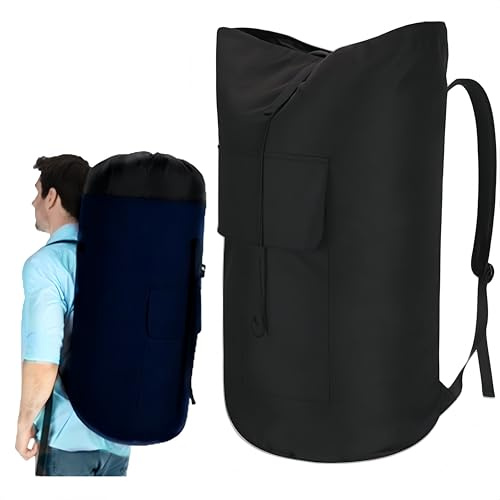 HJYDGJ Rucksack Wäschesack Camping Laundry Bag Reise Wäschesack wäschesack Reise Travel Seesack Wäschebeutel Reise Seesack Rucksack Wäschesack Schmutzwäsche Wäschesammler Tür - Schwarz