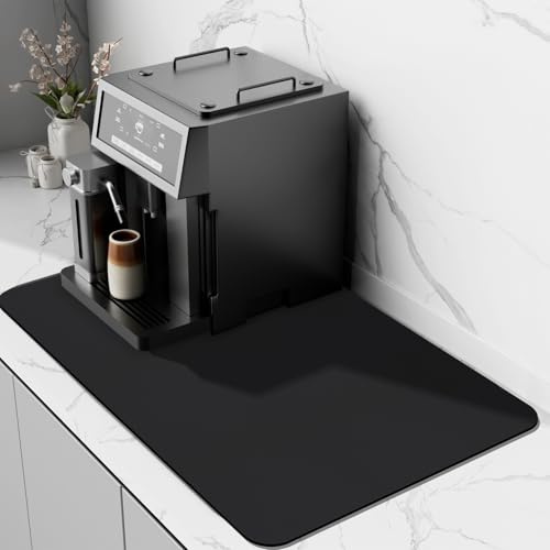 Coffee Mat Coffee Machine Mat Rubber Backed Absorbent Dish Drying Mat for Kitchen Counter, Coffee Bar Accessories for Coffee Maker Coffee Machine Coffee Pot