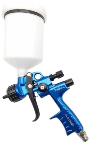 TIEOAXFT Blue LVLP High Efficiency Car Paint Spray Gun 1.3MM Nozzle Oil Based Paint Water Based Paint Spray Guns for Cars & House DIY Painting