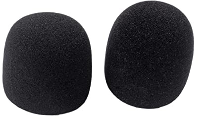 MUELODSIC 10 Fundas Protectoras de Micrófono Negro de 40 Mm, Esponja Gruesa para Micrófonos Profesionales, Ideales para Escenario y Grabación, Pack de 10 Unidades