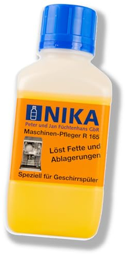 NIKA R165 Spülmaschinenreiniger und Entfetter | Reiniger und Entfetter für Spülmaschinen - Geschirrspüler | löst Fette und Ablagerungen | hinterlässt einen frischen Duft - 2 Anwendungen 500ml