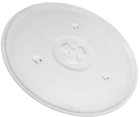 TOBBOMEY Plato Giratorio de Vidrio para Microondas Resistente y Antideslizante Accesorio de Repuesto para Horno Microondas Soporte Estable para Cocinar Alimentos