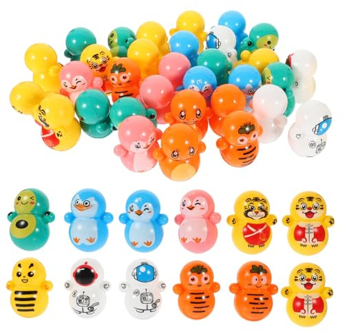 Gatuida 60pezzi Mini Giocattoli Tumbler Animale Statuine Tumbler Carine Giocattoli Per Ragazzo Ragazza Decorazioni Da Scrivania Bomboniere Festa Vari Colori Stili Casuali