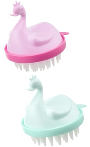 Toyvian 2 Stück Kopfhaut massagebürsten für Haarpflege Sanftes Peeling Massage Weiche Borsten Geeignet für Nasses Trockenes Haar gegen Schuppen für Teenager duschen Zufällige Farbe