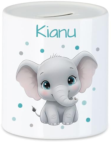 Kiddle-Design Einhorn Spardose Kinder Personalisiert mit Name - Sparbüchse als Geldgeschenk - Sparschwein mit Einhorn-Motiv als Wunscherfüller & Geschenk