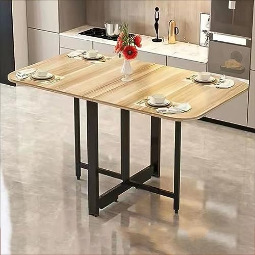 Tavolo da pranzo pieghevole allungabile in legno nero 100-120 cm posti 2-6 robusto tavolo da cucina design salvaspazio per piccoli spazi moderno casa pelliccia