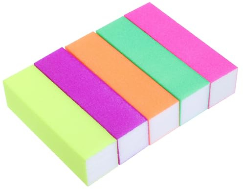 MUSISALY 10pcs Manicure Polishing Blocks Mini Nail Buffers Iridescent Nail Files Art Tools for Home Salon Care and Polishing Random Color