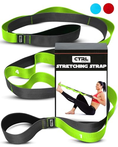 Stretching Strap with Loops, Non Elastic Stretch Band for Physical Therapy