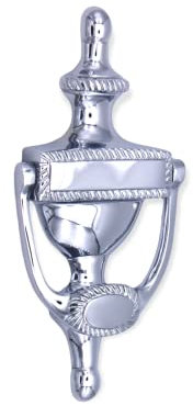 Infinity Decor Türklopfer, traditioneller georgianischer Stil, 15,2 cm, poliertes Chrom für Haustür