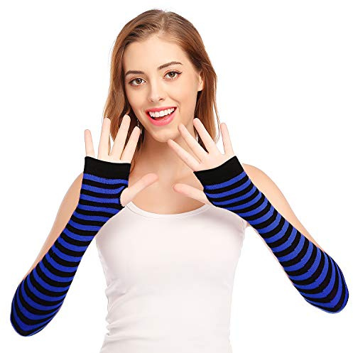 Bienvenu Damen Geeignet für Aktivitäten im Innen- und Außenbereich Fingerlose Strickhandschuhe (1er Pack)