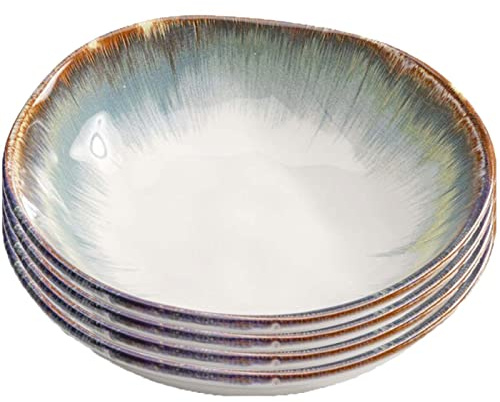 Kare Design Assiettes creuses Organic bleues 20cm set de 4