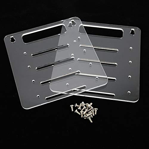 Leftwei HDD-rack, lätt hårddiskbur, 4 lager hårddiskhållare för kontorsdatorns hårddiskhem, Stationär dator 3,5 tums hårddiskhållare(Transparent)