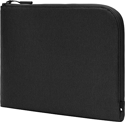 Incase Facet Sleeve Tasche für Apple MacBook Pro 13 & Air 13 & 12/13 Notebooks/Tablets [100% recyceltem Twill (Polyester) I 2 Innentaschen I Wasserabweisende Außenseite I EVA gepolstert] schwarz