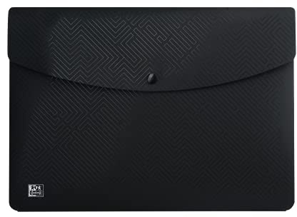 Oxford Dokumentenasche A5, aus Kunststoff, schwarz, 5 Stück | Oxford URBAN Dokumenten-Mappen DIN A5, 5 Stück, schwarz