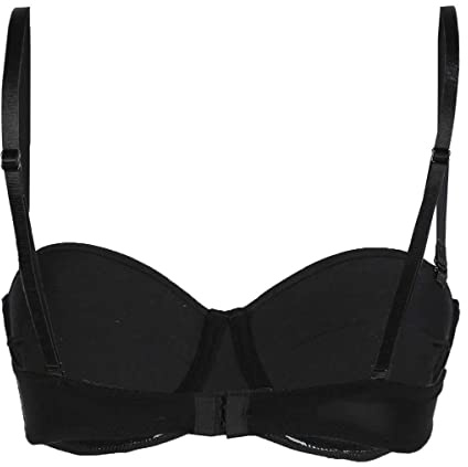 Infiore Reggiseno Fascia Imbottita con Imbottitura Estraibili Spalline Rimovibili, Realizzato in Microfibra Liscia Art 2005 (B, Nero, 3)