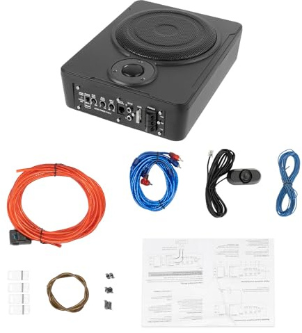 LENJKYYO Caisson de Basses Actif 8 600W - Sous le Siège Avec Haut-Parleurs Hautement Performants - Pour Voiture et Camion