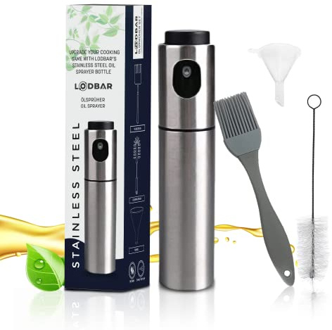 LodBar Spruzzatore olio spray spray olio – cucina gadget, olio spray con spazzola per olio da cucina, accessori per cucina, friggitrice ad aria calda, insalata, barbecue