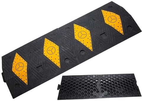 OXOAMP Rampen Rollstuhlrampe, Rollstuhlrampe, rutschfeste Schwellenrampe, Gummi-Geschwindigkeitsschwelle for PKW-LKW-Motorrad-Handicap-Rampen (Size : 100X30X4CM)