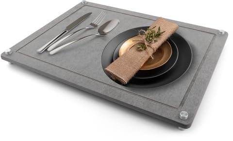 QLoztyse Tapis Egouttoir Vaisselle - Tapis Vaisselle Absorbant de Cuisine en Pierre de Diatomite, Tapis de Séchage Rapide 30x40 CM, Plateau Égouttoir Antidérapant pour Cuisine