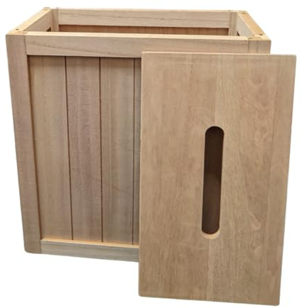 Optimal Products Shaker Slimline Wooden Multipurpose Bathroom Storage Unit Caddy (Natural)