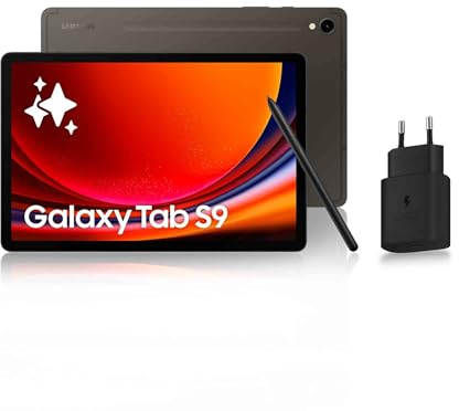 Samsung Galaxy Tab S9 Tablette Android, 11 128Go de Stockage, Lecteur MicroSD, Wifi, S Pen Inclus, Anthracite, Chargeur Secteur Rapide 25W Inclus, Exclusivité Amazon Version FR