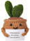 NQEUEPN Cactus Positif, 9cm Mini Drôle Pomme de Terre Positive Mignon Poupée Tricotée Jouet avec Carte d'Encouragement Soutien Émotionnel Cadeau Décoration pour Anniversaire Fête