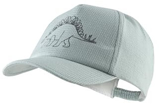 Sterntaler Basecap mit Saurier Stickerei - Jungen Baseball Cap aus Baumwolle mit Wabenstruktur - Sommer Cappy elastisch mit Gummizug - Sportive Baby und Kinder Schirmkappe, steingrün, Größe 51