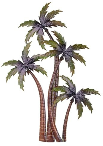 SIGNES GRIMALT Wandfigur aus Metall, vier bunte Palmen und Kokospalmen, Höhe 78 cm