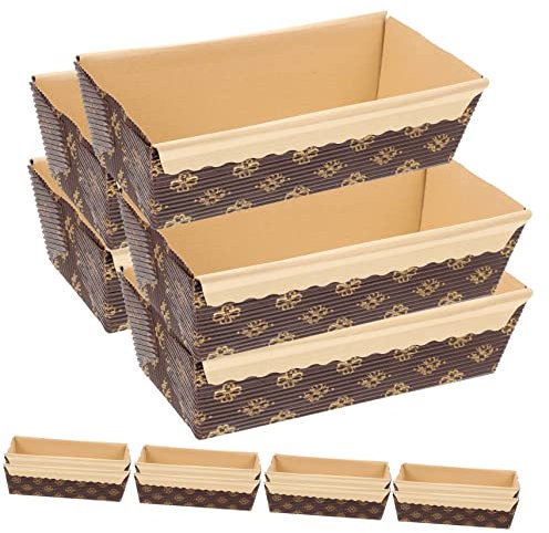 MAGICLULU 25stücke Backpapier Kastenformen Für Brot Hochtemperaturbeständige Disposable Kuchenpapier-trays Für Bäckereien Und Heimküchen Für Brote Kuchen Und Desserts