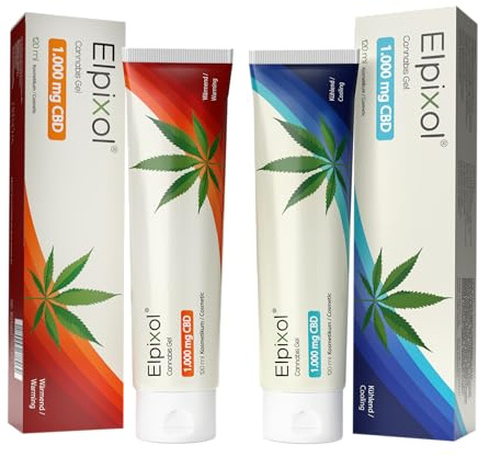 Elpixol CBD Creme 1+1 Bundle - Wärmegel & Kühlgel mit 1000 mg CBD | Cannabis Salbe, wärmend und kühlend, für Entspannung, Erfrischung und Pflege der Muskeln nach Sport und hoher Belastung